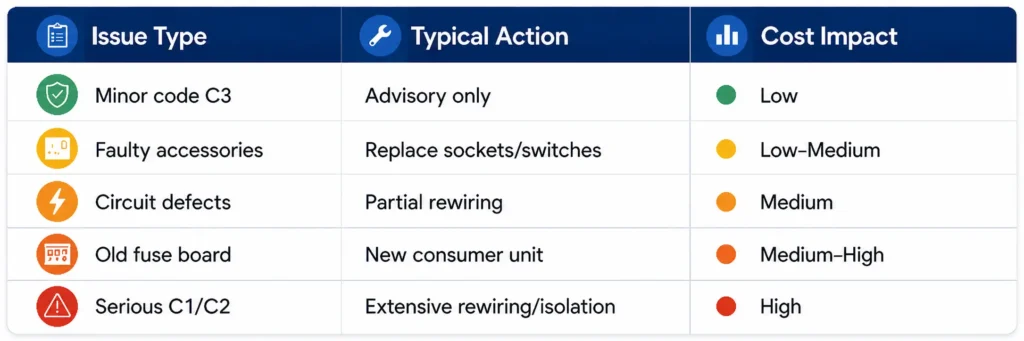 Additional Costs for Remedial Work