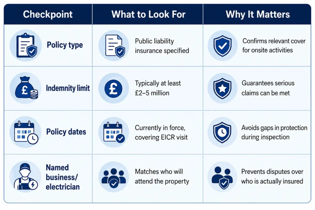 Check Their Public Liability Insurance / How to Check if Your Electrician Is Suitable for an EICR