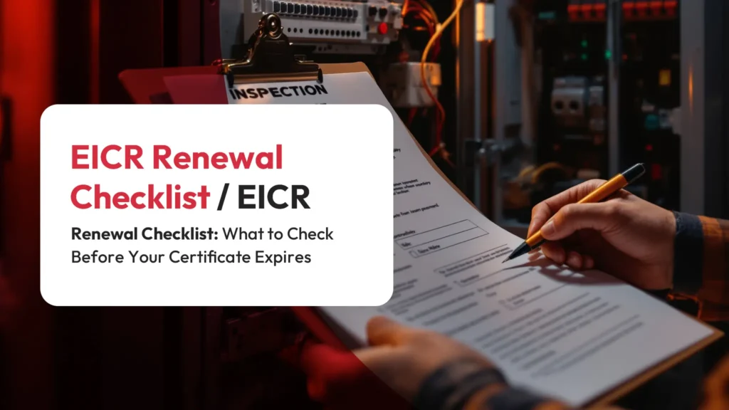 EICR Renewal Checklist EICR Renewal Checklist What to Check Before Your Certificate Expires